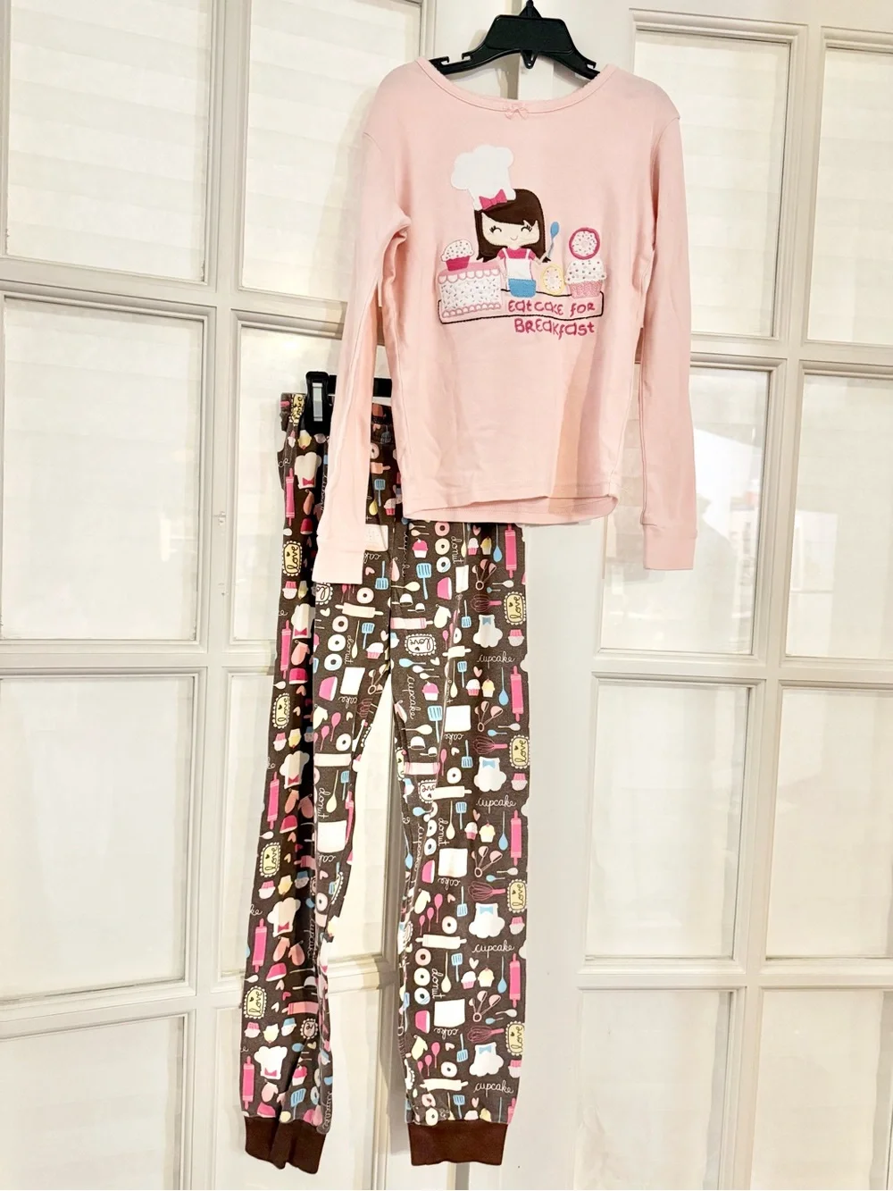 Gymboree Pink and Brown Chef Pajama Set